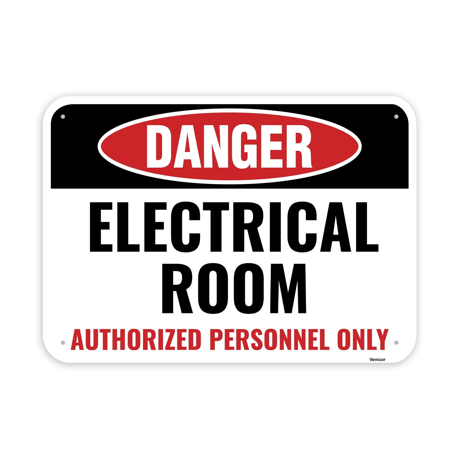 1 PC Aluminum Electrical Room Sign Authorized Personnel Only Door 14×10 Inch