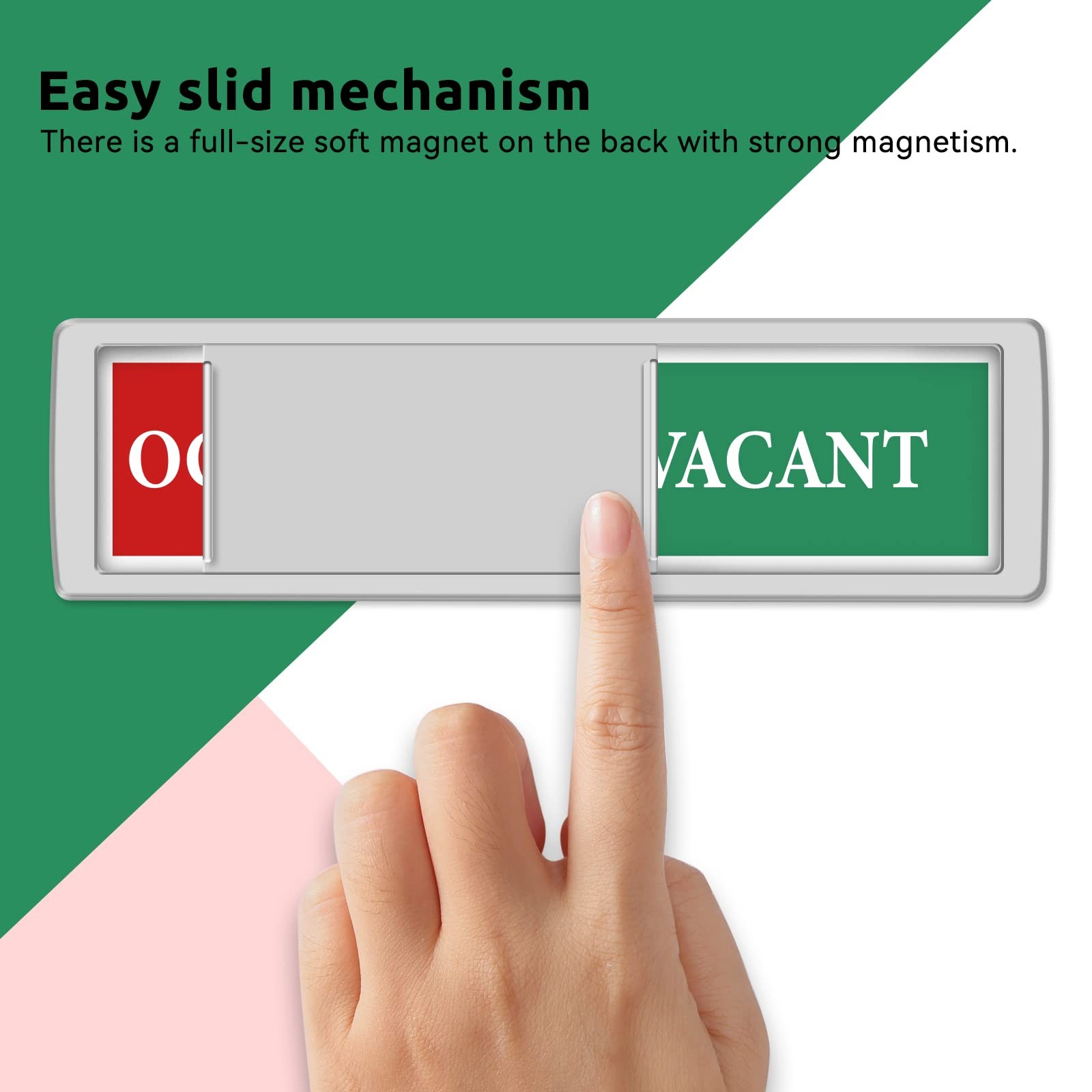 Privacy Sign – Vacant Occupied for Home S, 1-1-VACANT OCCUPIED-Silver