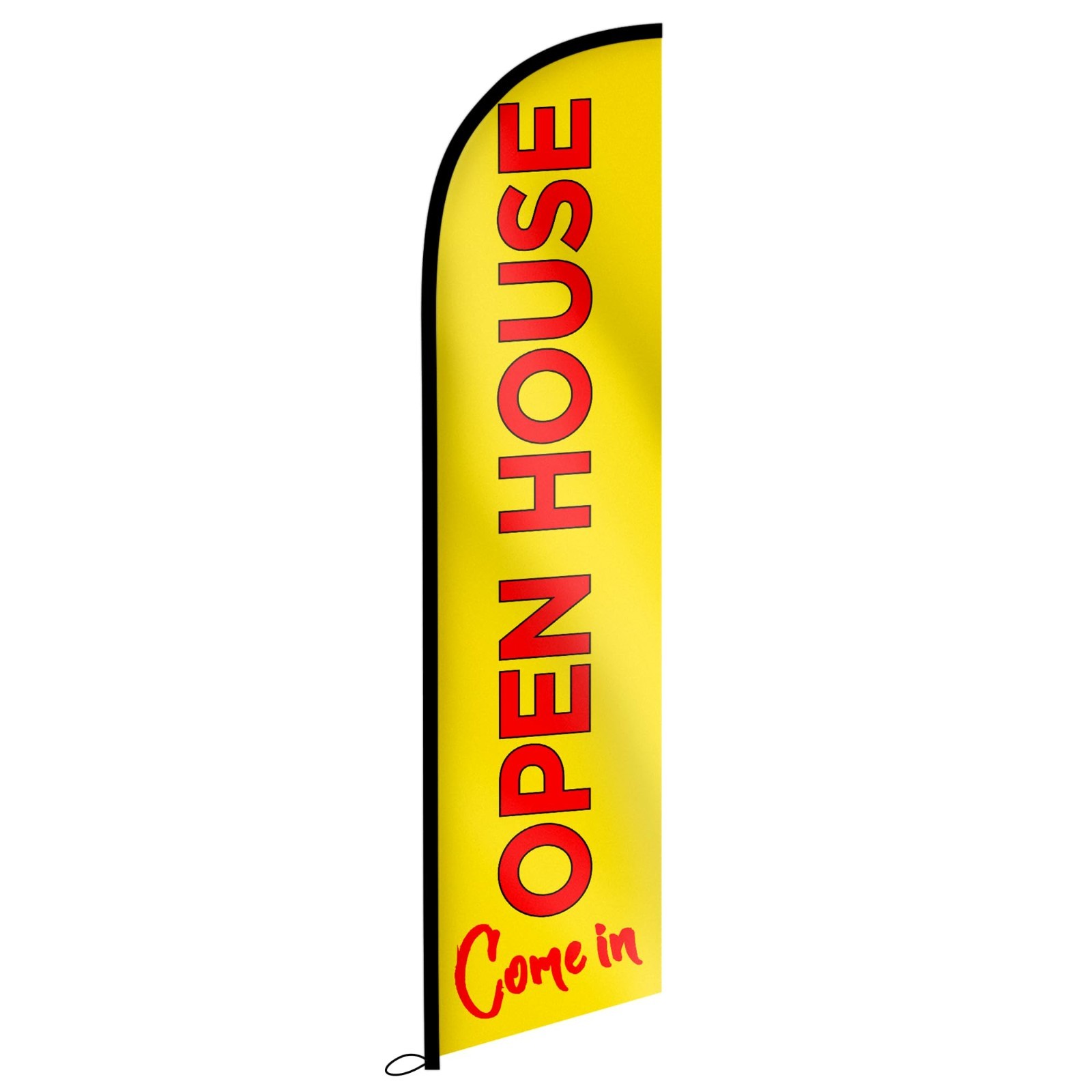 Open House Feather Flags – 12ft Swooper Signs for Real Estate Advertising – Yell
