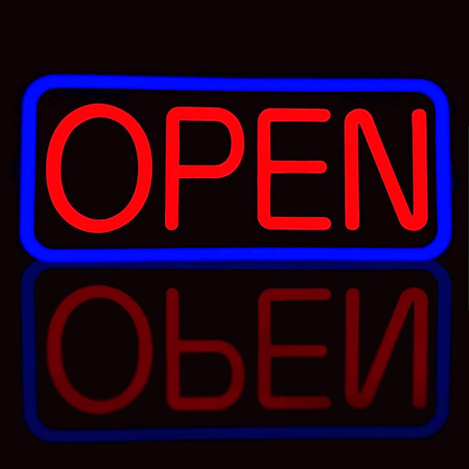 Large LED Open Sign 21&Prime; Neon Light Bright for Restaurant Bar Store Shop Business