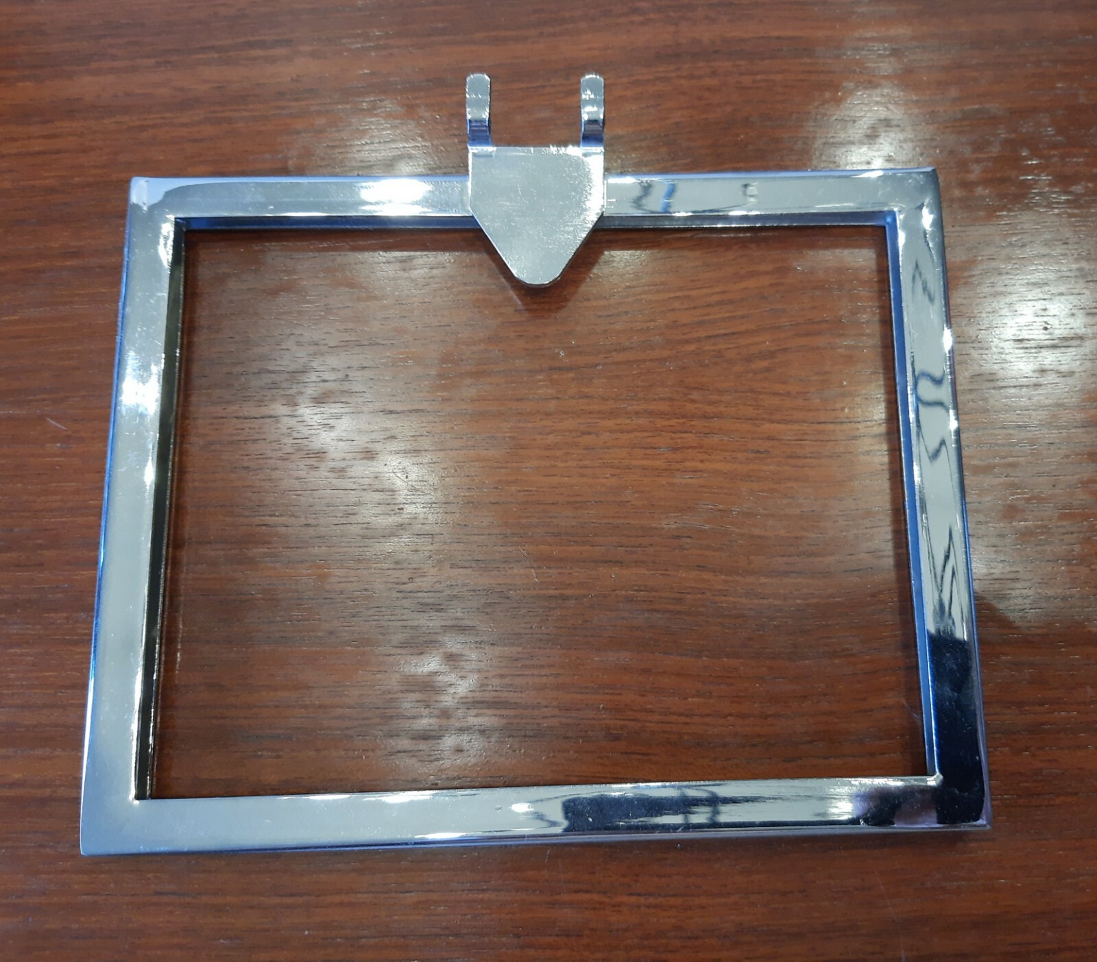 Retail Store Pegboard Sale Sign Holder 7&Prime; x 5 1/2&Prime; Metal ~ Chrome Pegboard Mount
