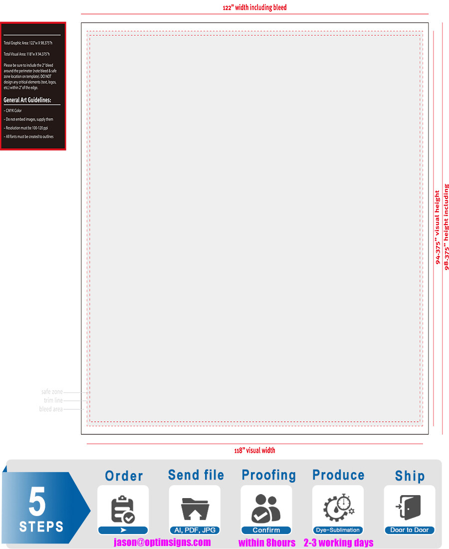 119&Prime; x 95&Prime; LED Frameless Fabric Light Box Custom Trade Show Advertising Display