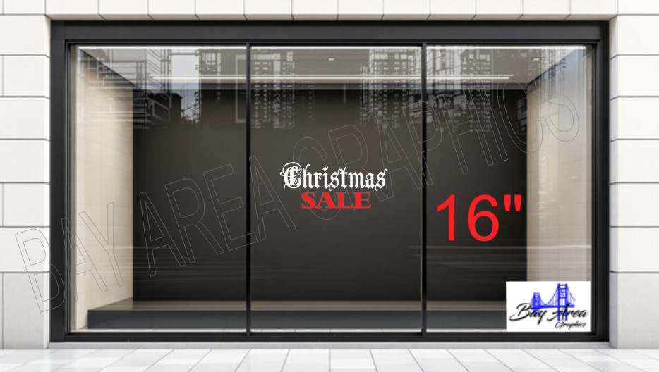 Christmas SALE Retail Store Window Deca Sign Vinyl Oracal 651 Exterior