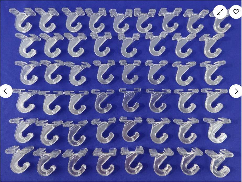 50 Qty Clear Rotating Ceiling Hooks Tile Grid Track Hinged Clip Retail Supply