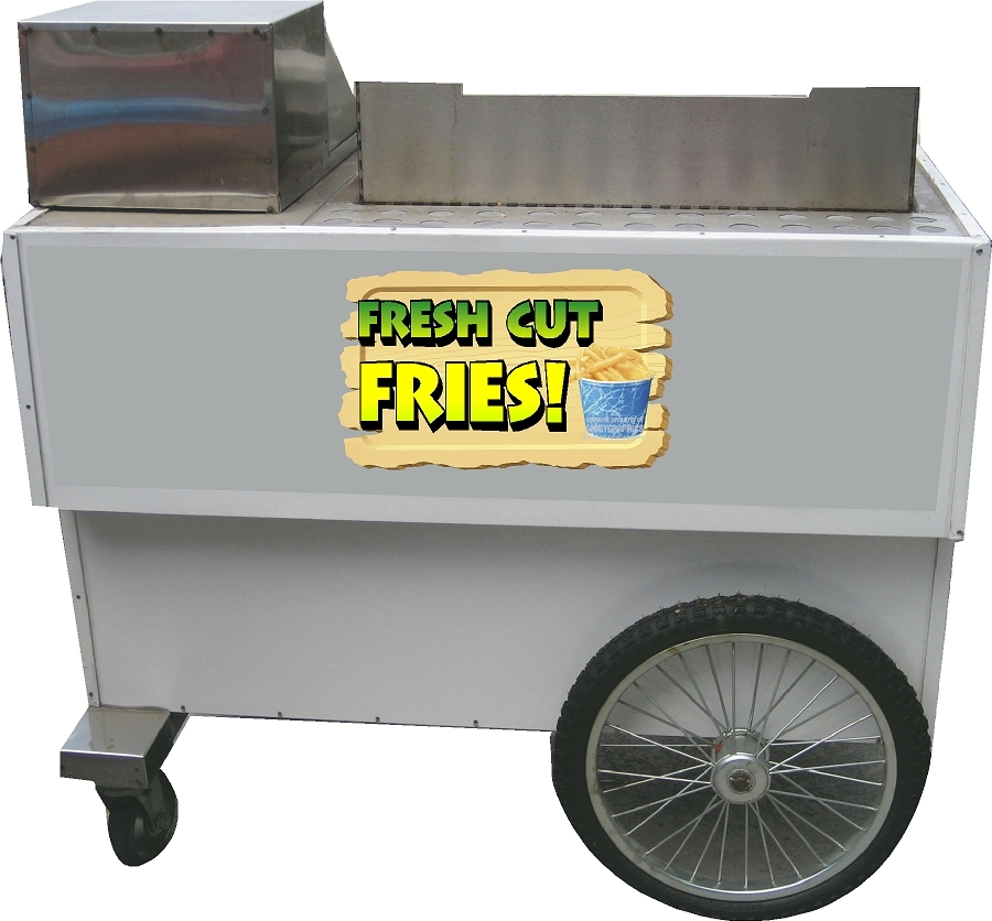 12&Prime; X 20&Prime; FULL COLOR VINYL DECAL WOODEN SIGN LOOK RIBBON FRIES POTATOES