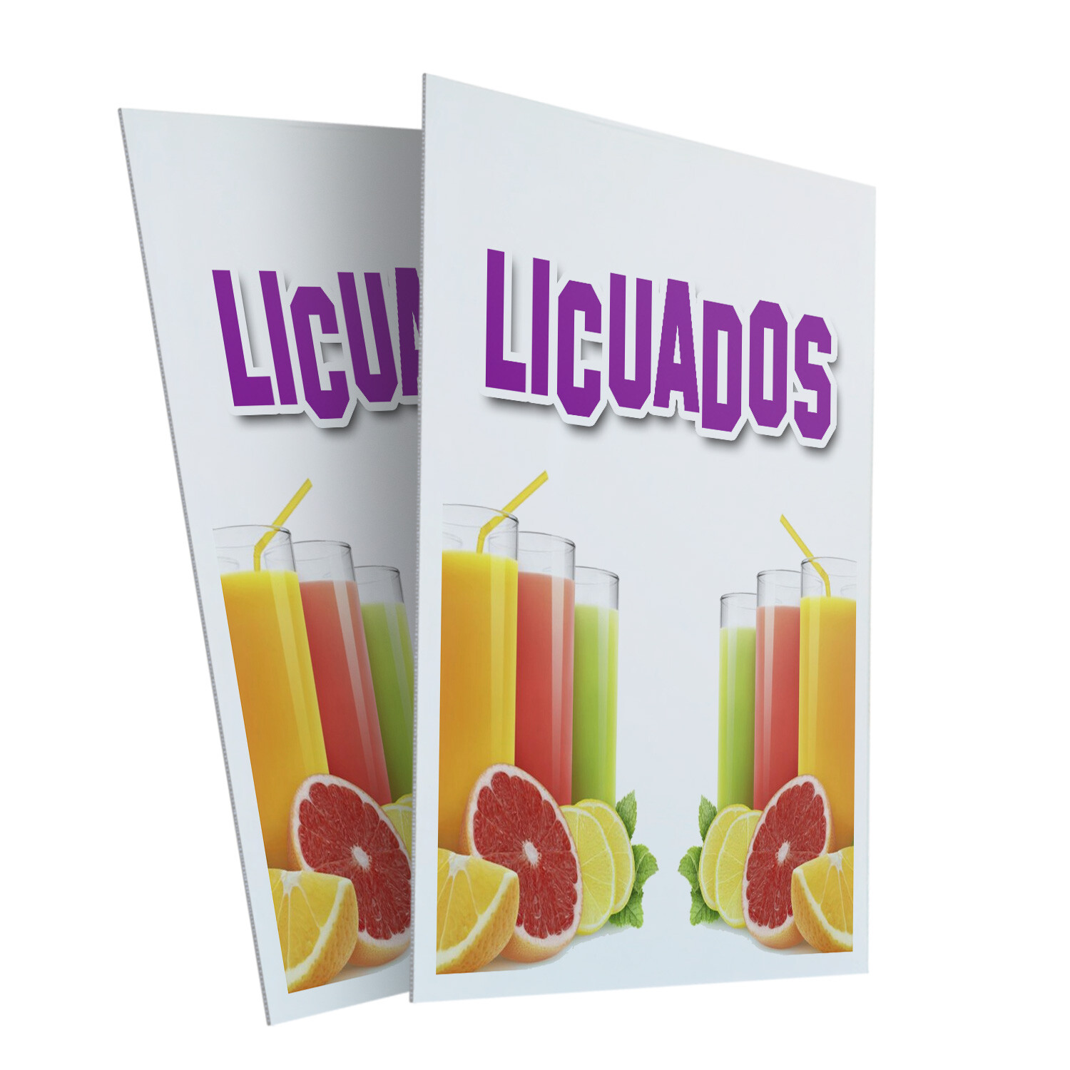 Licuados 24&Prime; x 36&Prime; 2 Pack Of Store Sign Plastic Or Decal