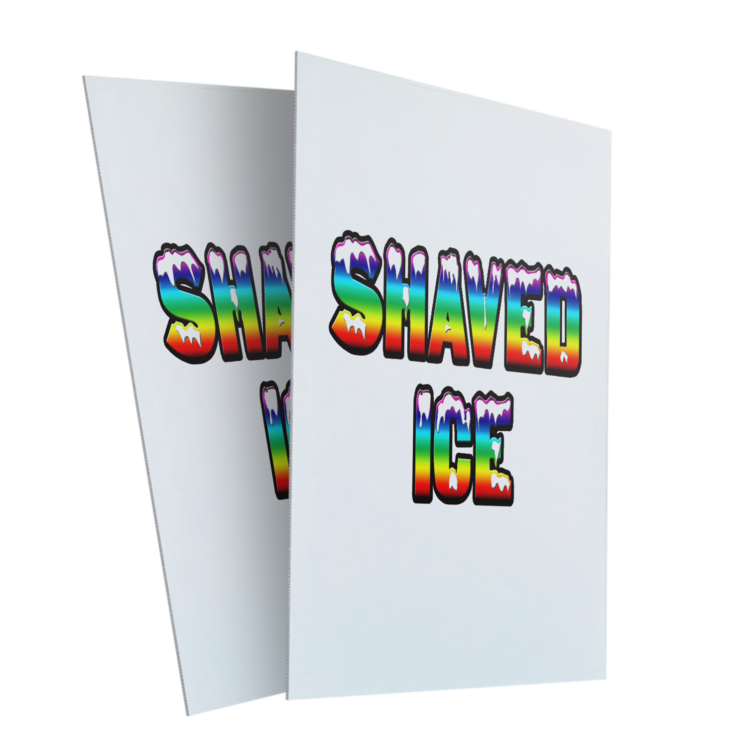 A-frame Sidewalk Shaved Ice 24&Prime; x 36&Prime; Double Sided A-Frame Sidewalk Sign