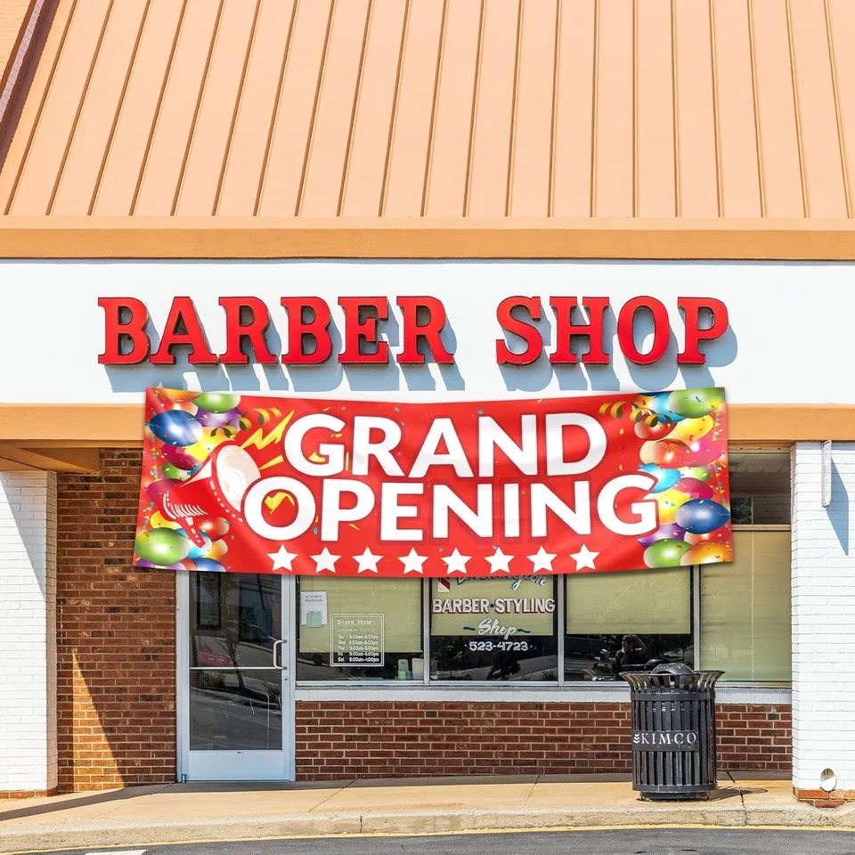 Grand Opening Banner, 3 X 10 Ft New Store Grand Opening Sign and Rope