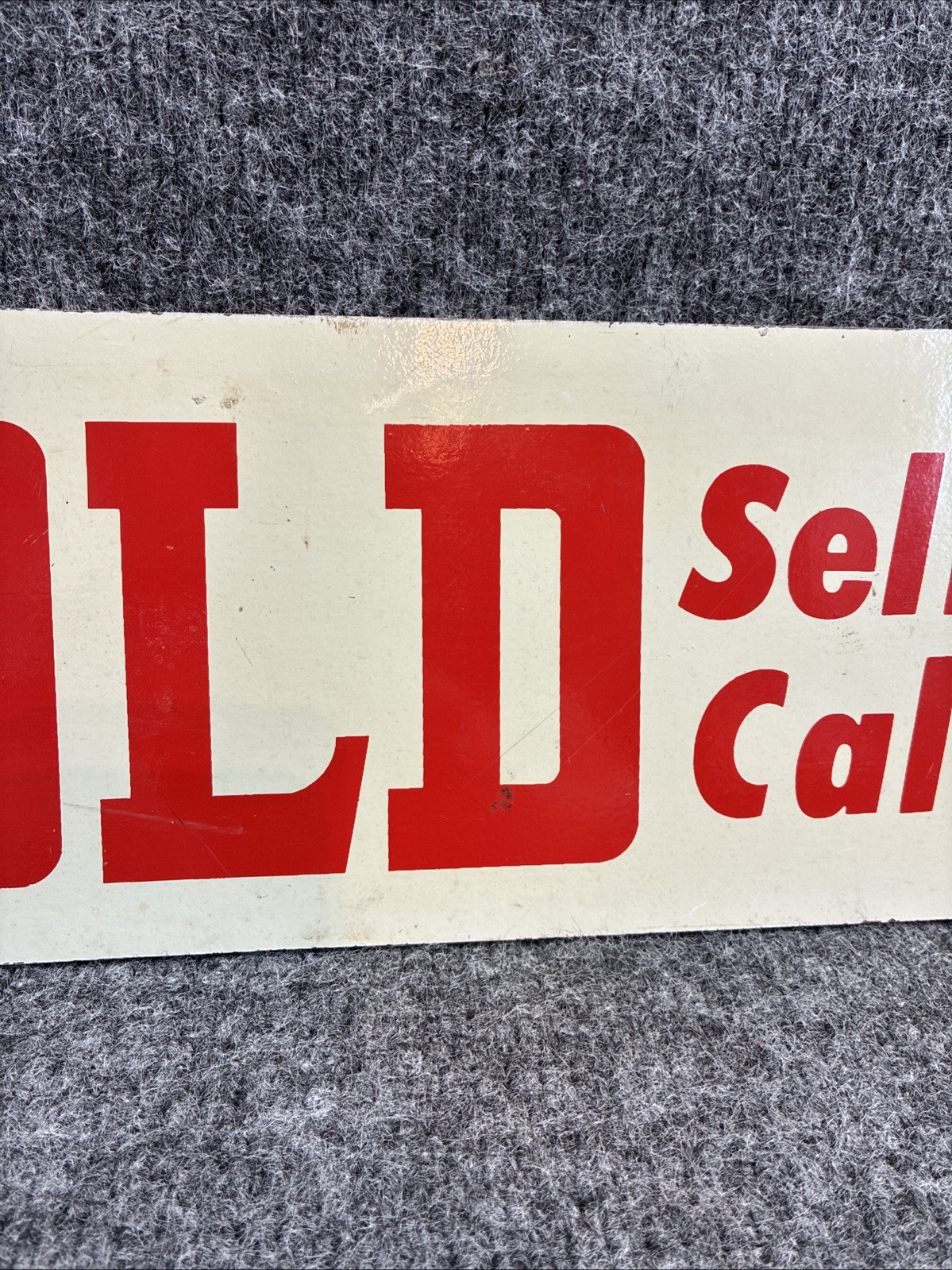 Sold Call Us Now 5.75&Prime;x24&Prime; Real Estate Sign Rider Topper 2 Sided Red/White Resin