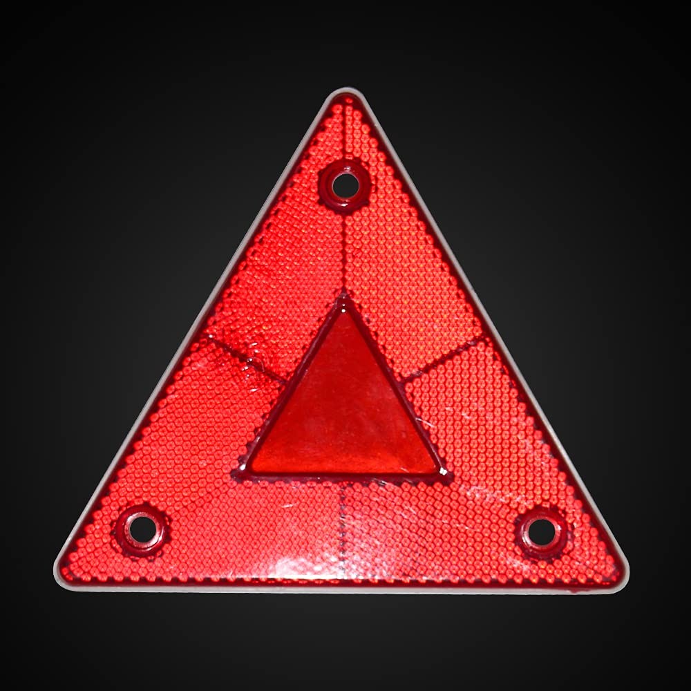 6-Pack Red Safety Reflector Warning Sign, Slow Moving Vehicle Triangle Safety…