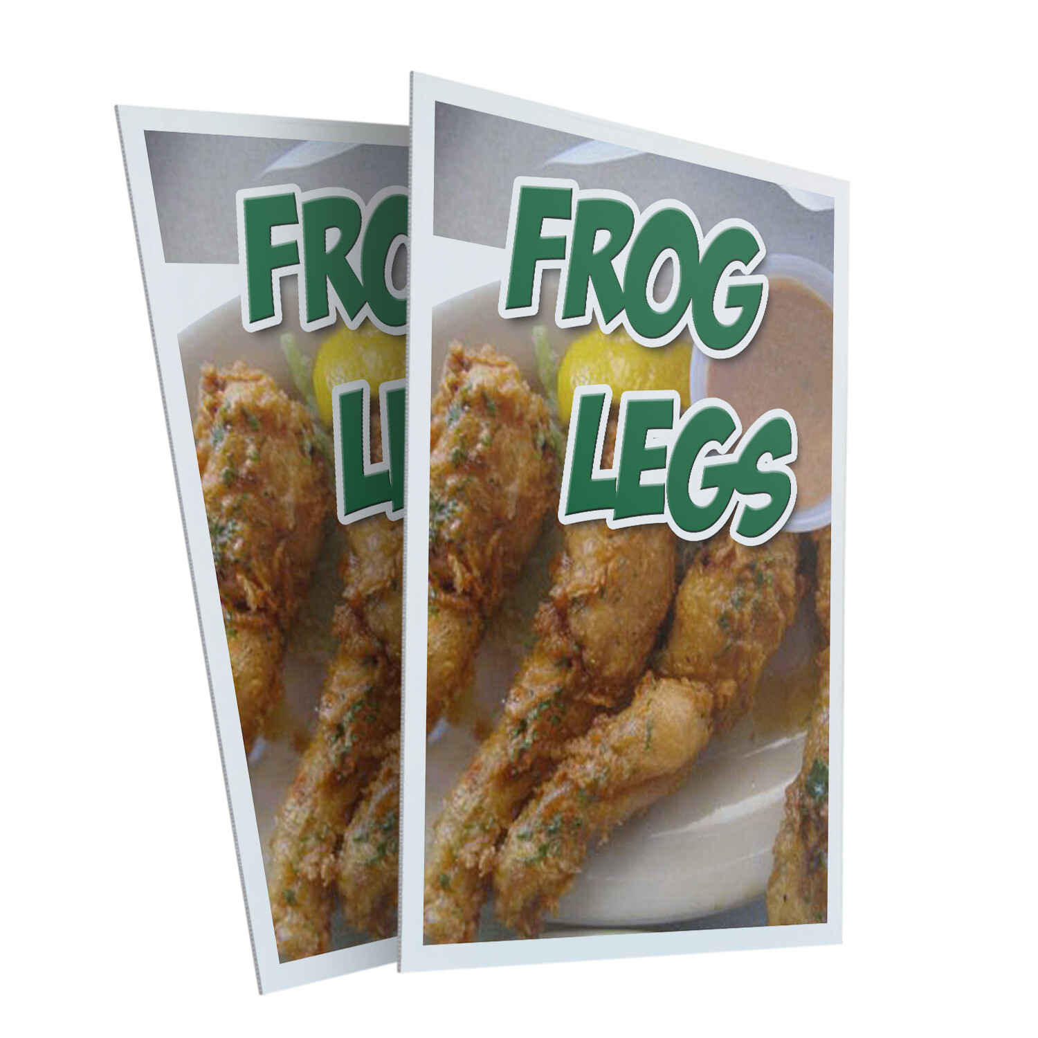 Frog Legs 24&Prime; x 36&Prime; 2 Pack Of Store Sign Plastic Or Decal