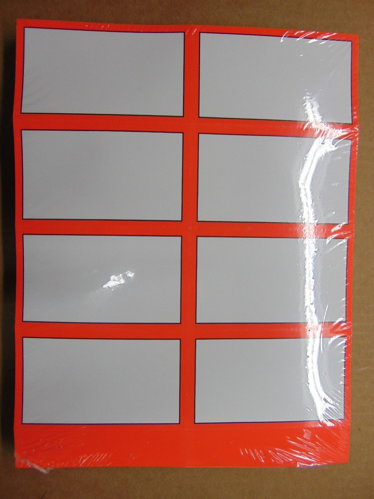 800 Blank 4.25&Prime; x 3&Prime; Orange Border Business Retail Sale Sign Cards, Printable!