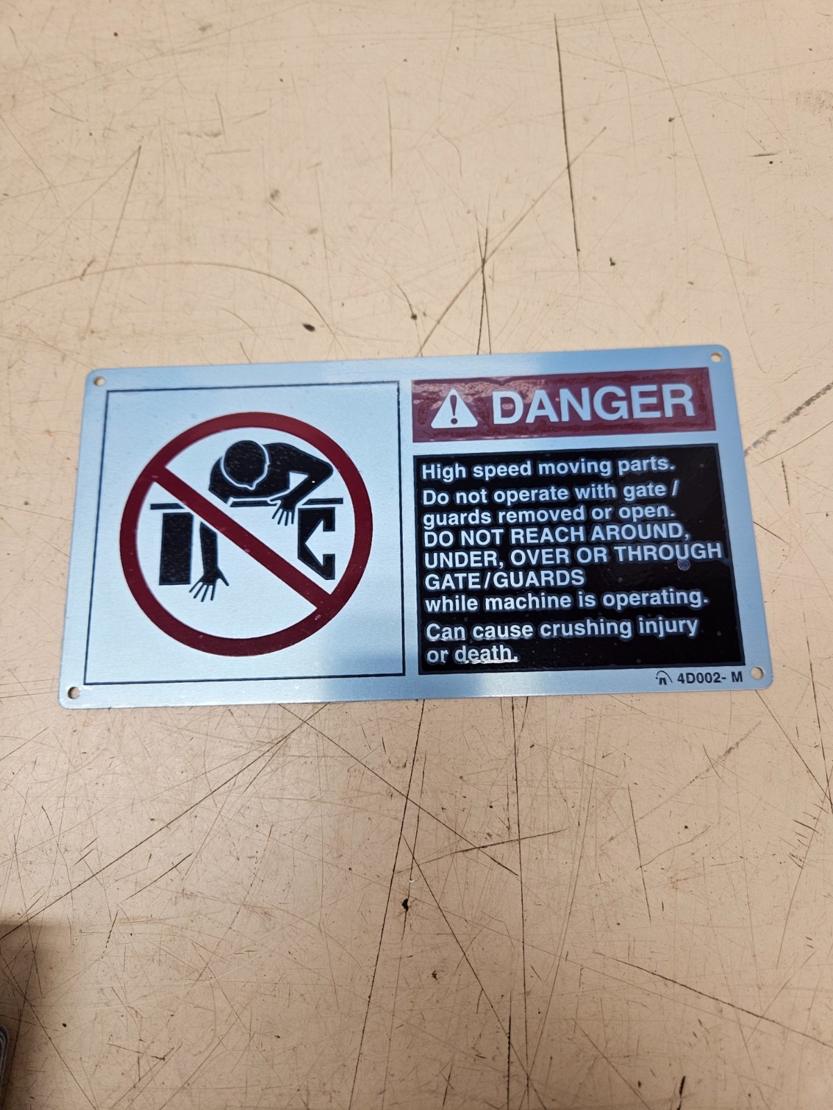 Lot Of 24 DANGER Sign For High Speed Moving Parts P/N: 4D002-M