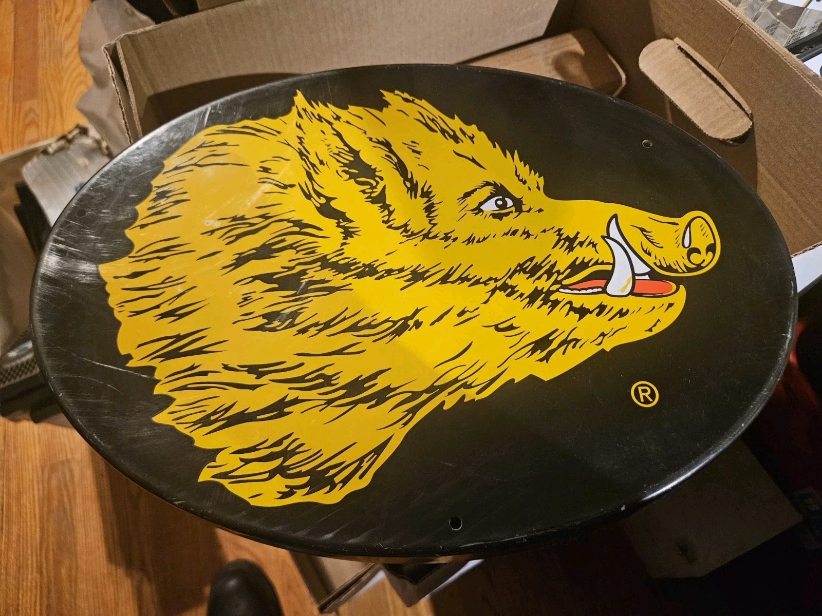 Boars Head Brand Oval Plastic Sign 14×10 Inches