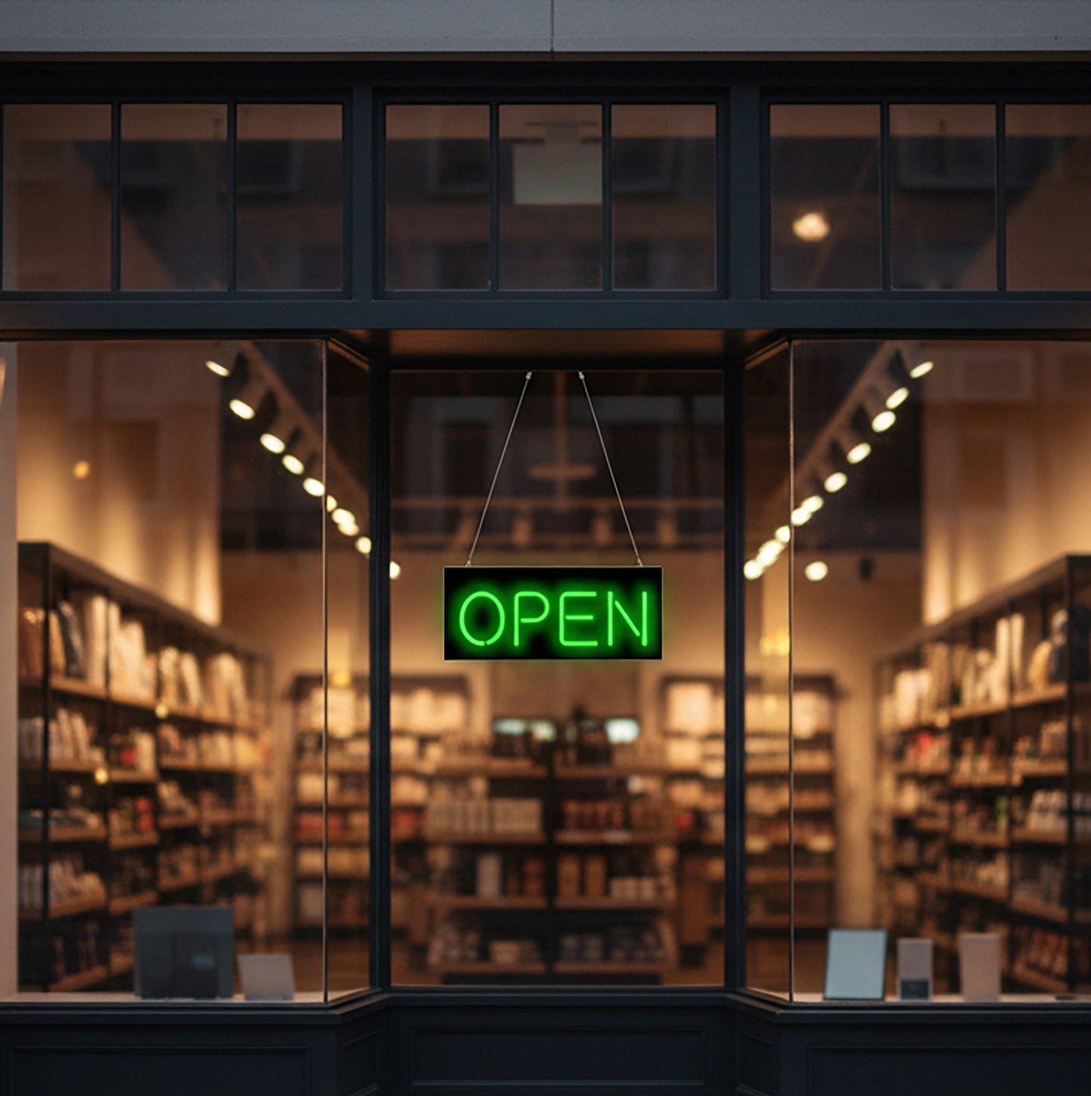 Green Neon Open Sign – 20&Prime;x8&Prime; – Super Bright, REAL Neon Attracts More Customers