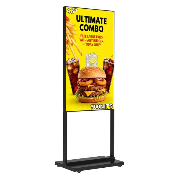 32&Prime; 2K Ultra HD Digital Signage 700nits Floor Standing Commercial Screen