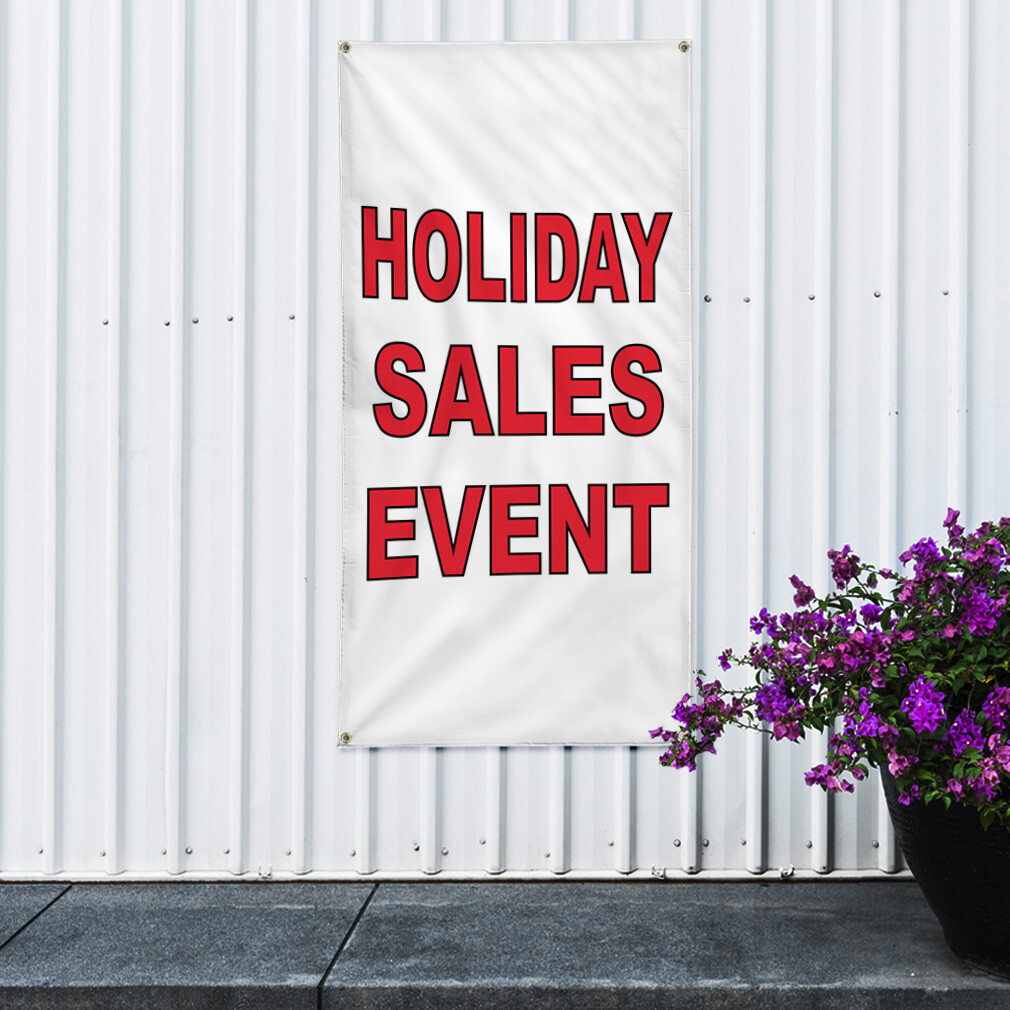 Vertical Vinyl Banner Multiple Sizes Outdoor Weatherproof Industrial Yard Signs