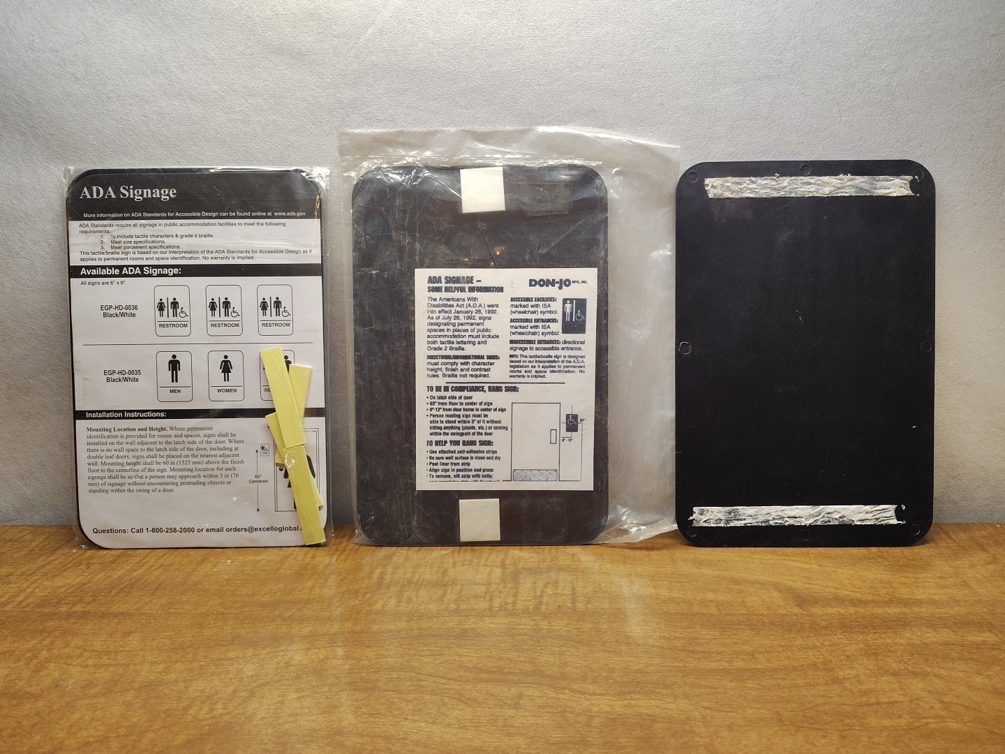 Don Jo Restroom Signs ADA Signage Lot Braille