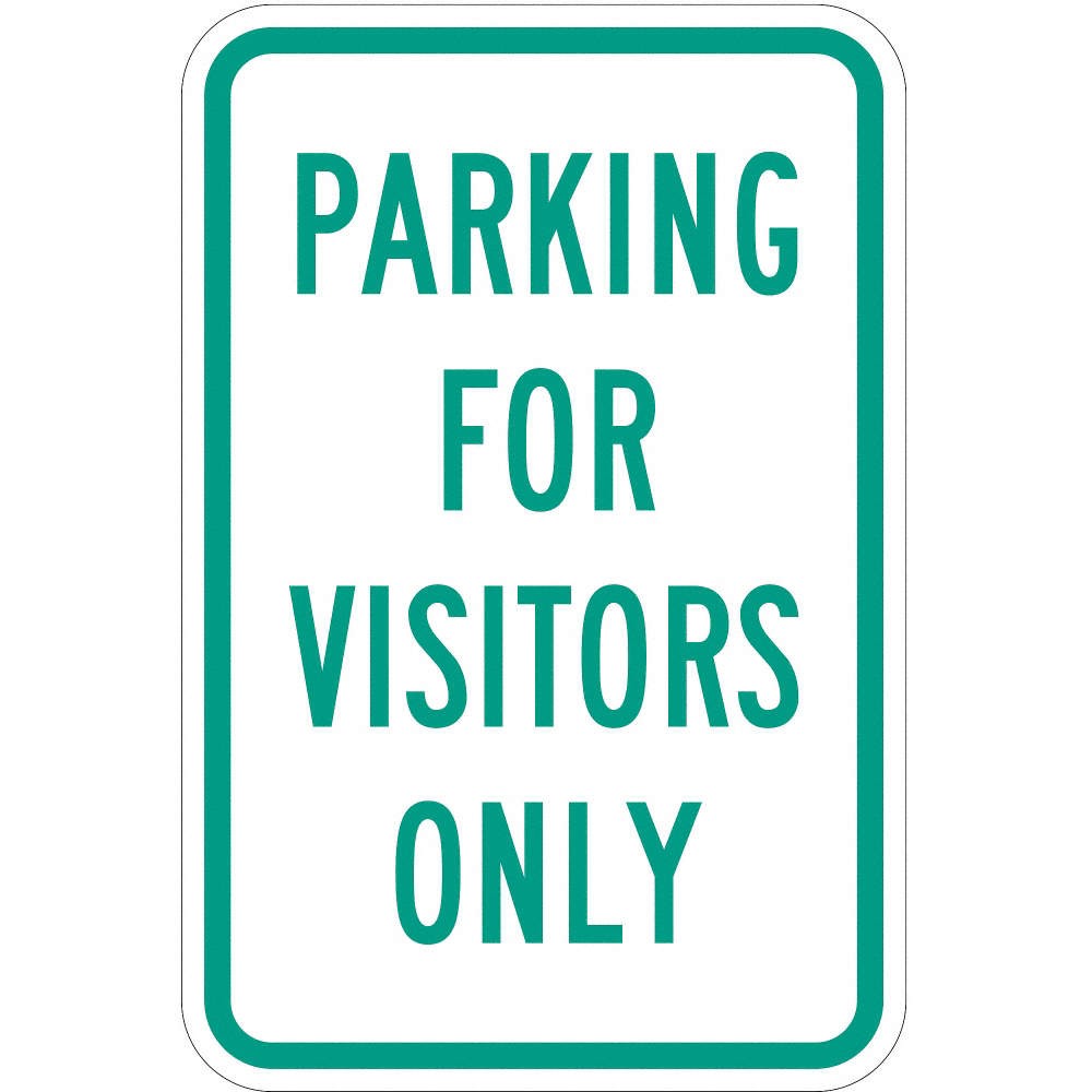 LYLE T1-1038-EG_12x18 Visitor Parking Sign,18&Prime; x 12&Prime; 36A822