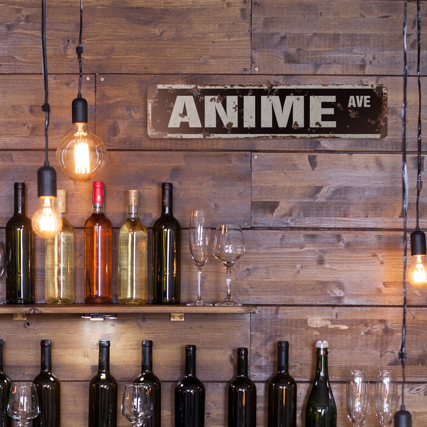 ANIME Vintage Style Street Sign Metal Plastic cartoon japanese japan show