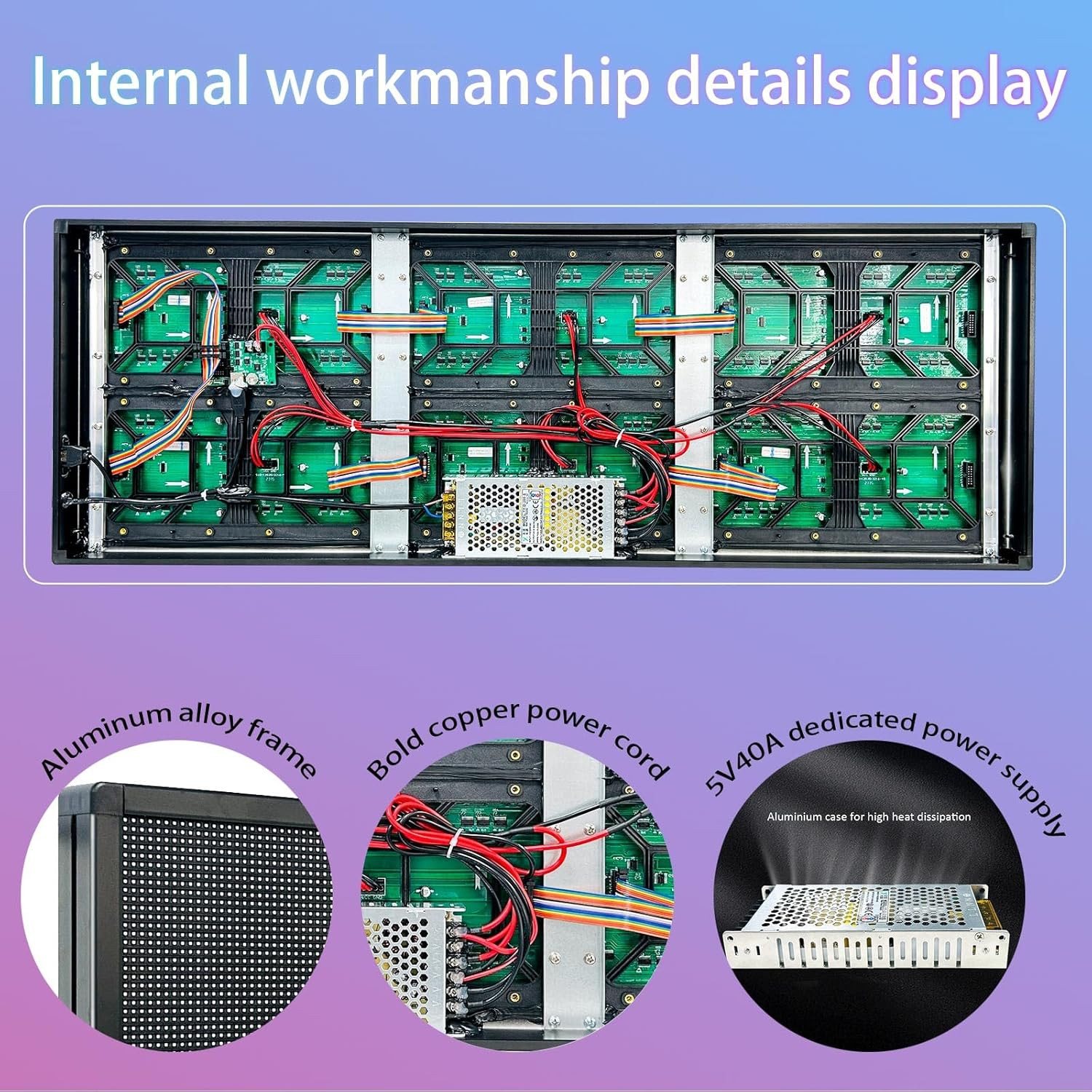 Custom P6 Programmable LED Sign – Outdoor Scrolling Message Board 40&Prime;x17
