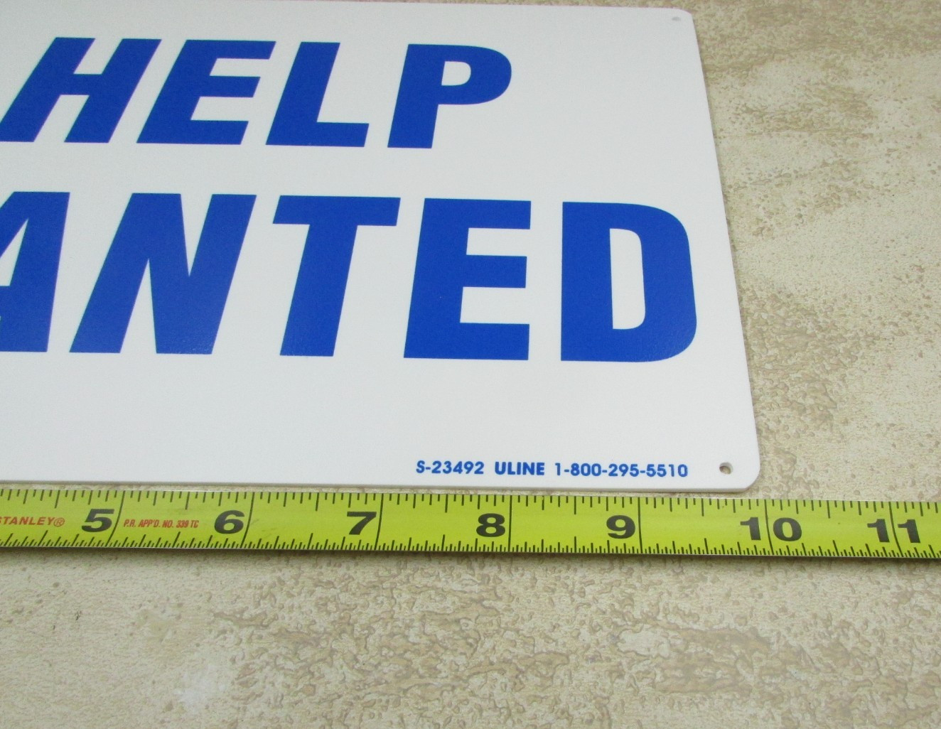 2 PACK « Help Wanted » Sign, Sturdy .055 Thick Plastic, Pre-Drilled Holes 10&Prime; X 7&Prime;