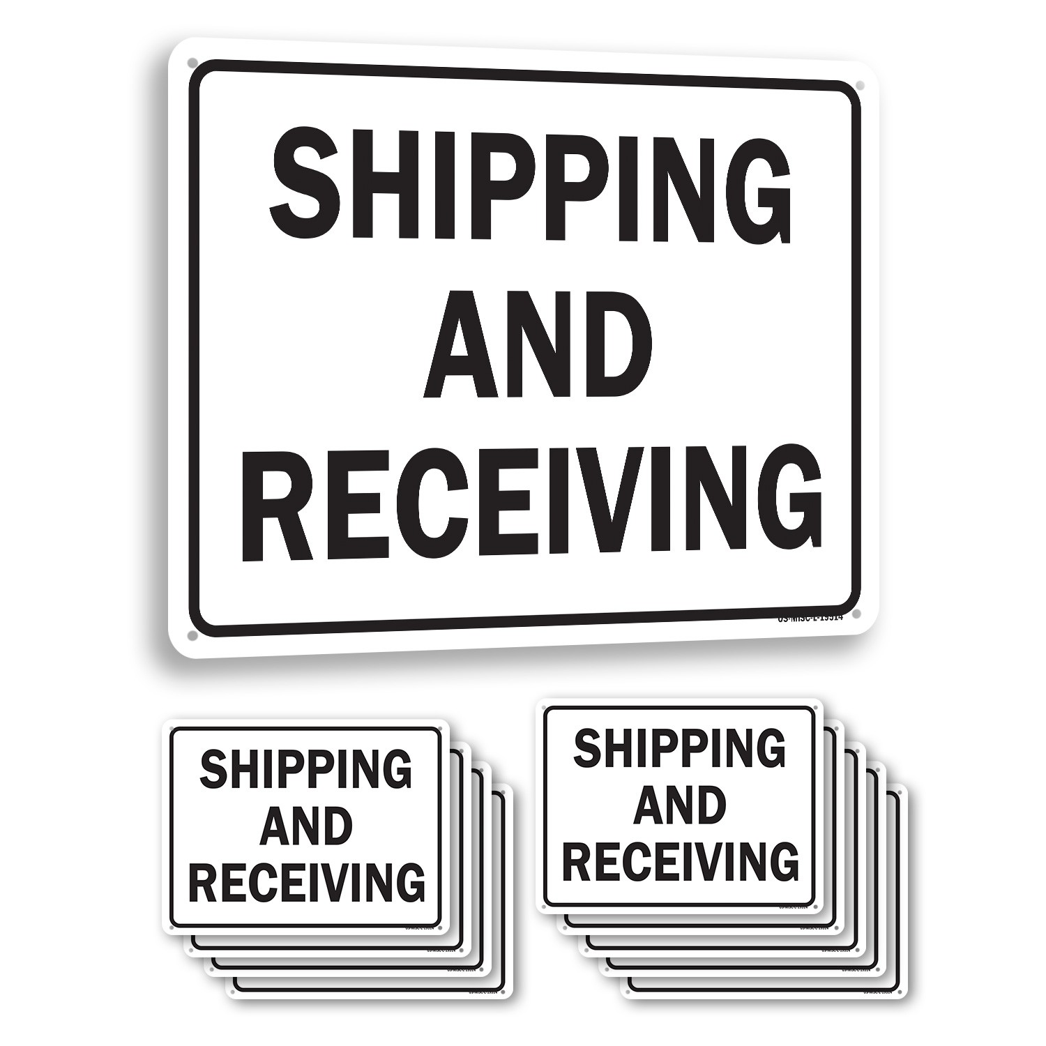 Shipping Receiving 2 OSHA Sign Metal, Plastic, Or Decal – 5 or 10 Pack