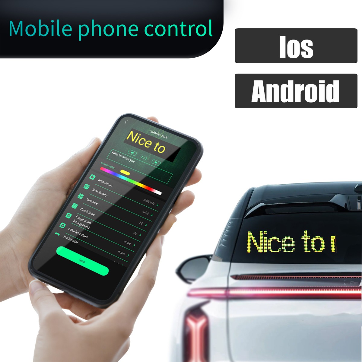 New DIY Programmable Devil Eyes LED Sign – Bluetooth App Car Window Display IP65