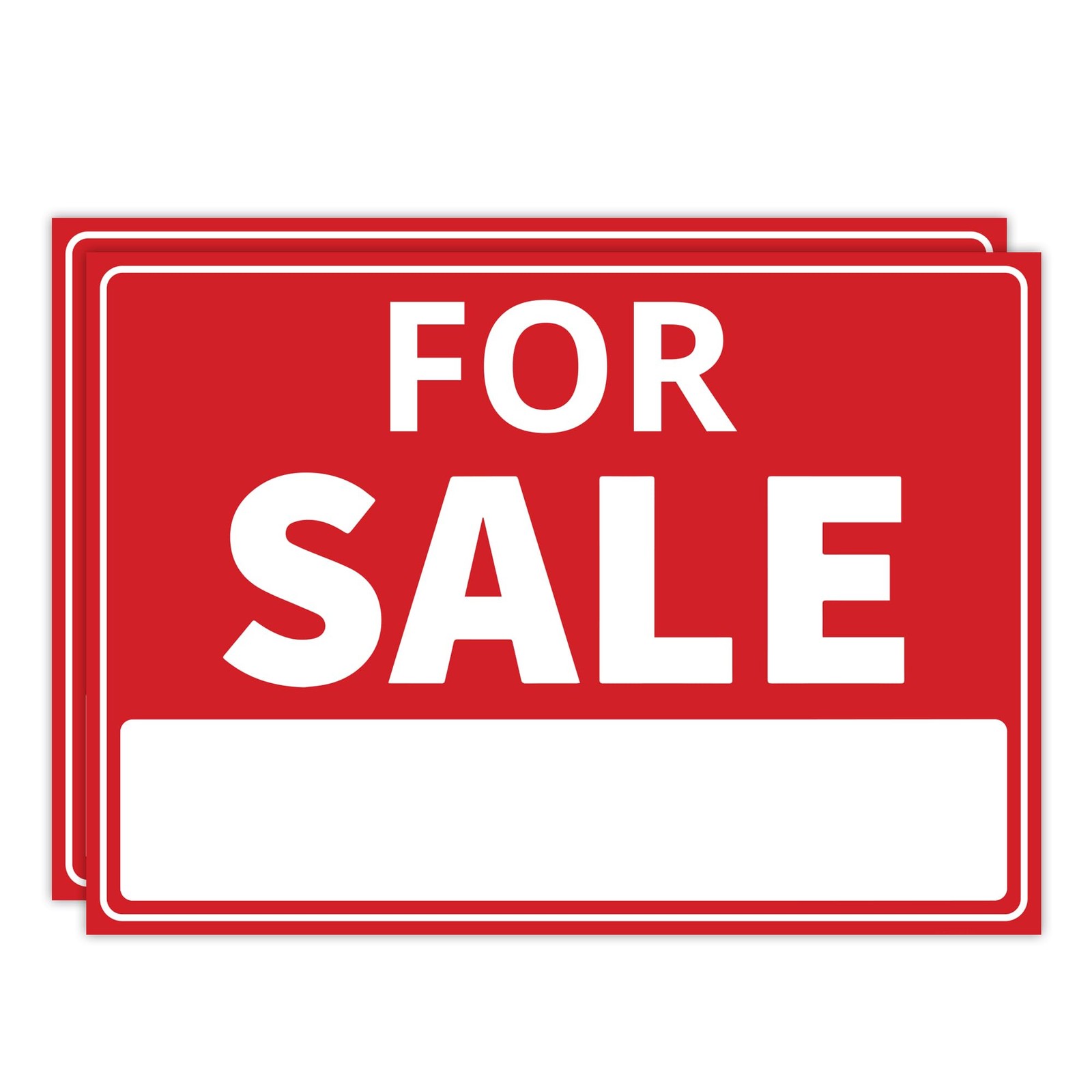 2 Piece Car For Sale Signs 14 x 10 Inch Polystyrene Weatherproof