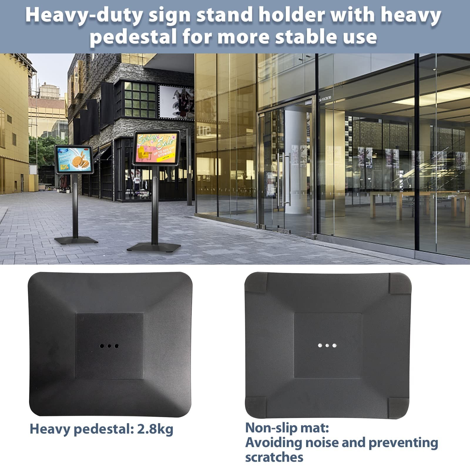 Heavy-duty Poster Stand Holder 11&Prime;x 17&Prime; Pedestal Floor Standing Sign Holder V…