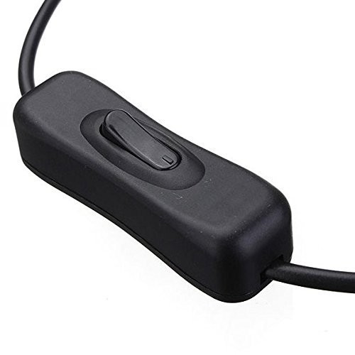 TronicsPros 2pcs LED Strip Light Inline On/Off Switch 30cm, Black (2pcs)
