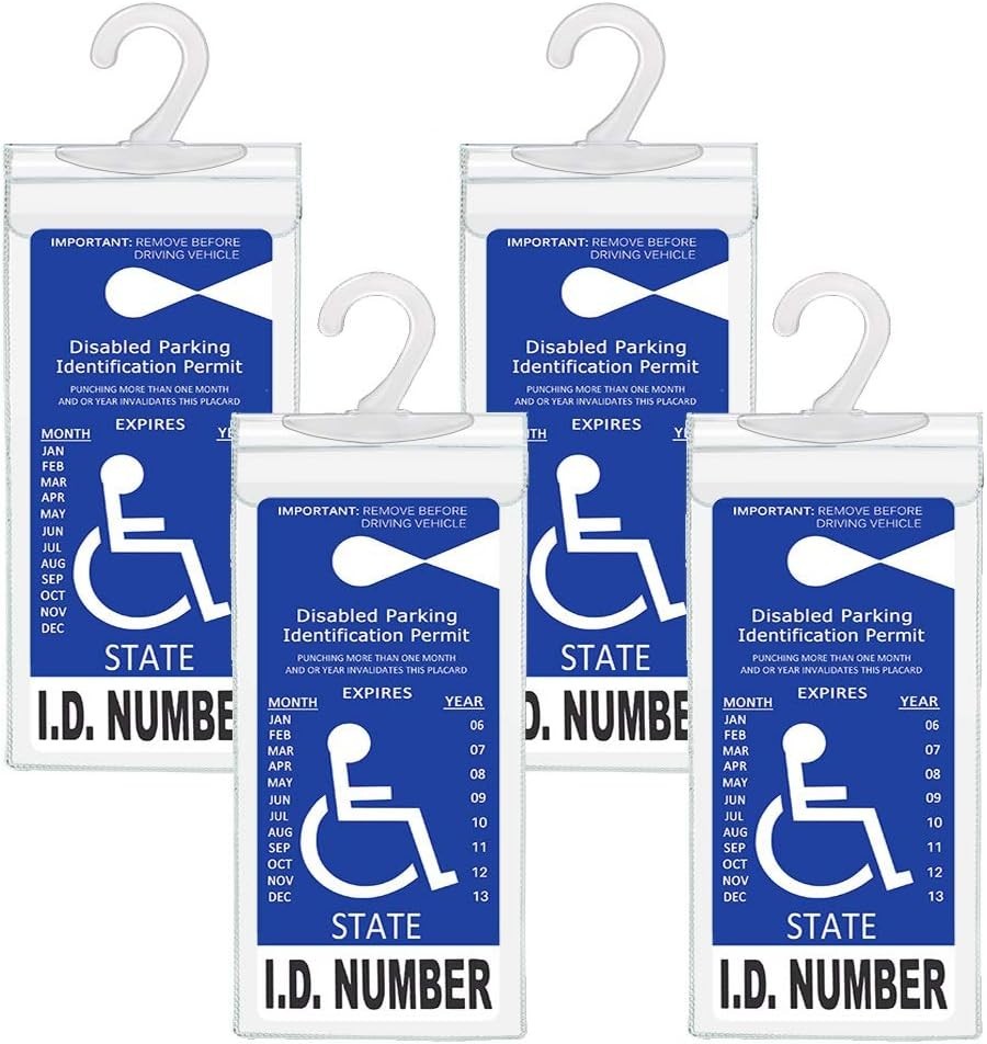 Handicapped Parking Placard Holder – Disabled Placard Protective Mirror Tag H…