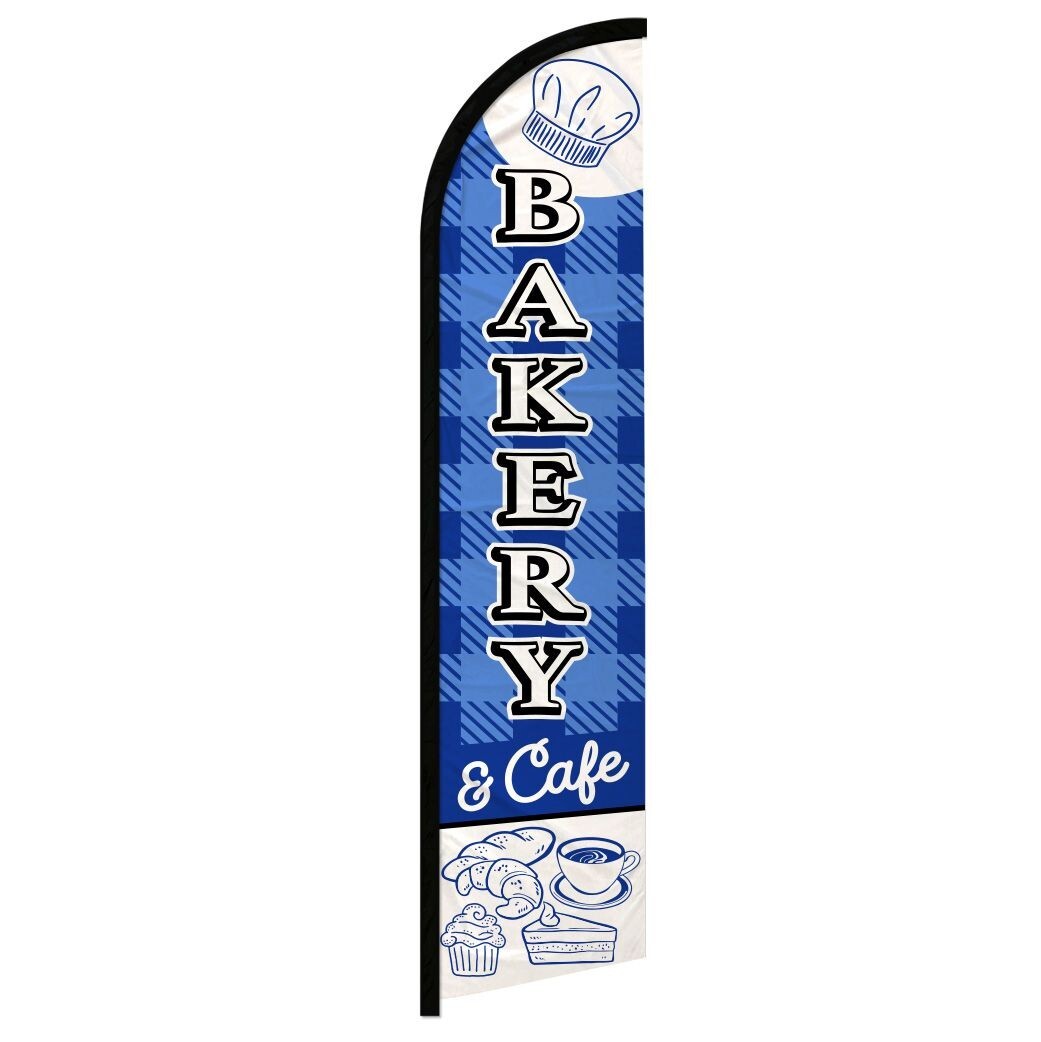 Bakery & Cafe Windless Advertising Swooper Flag Coffee Shop