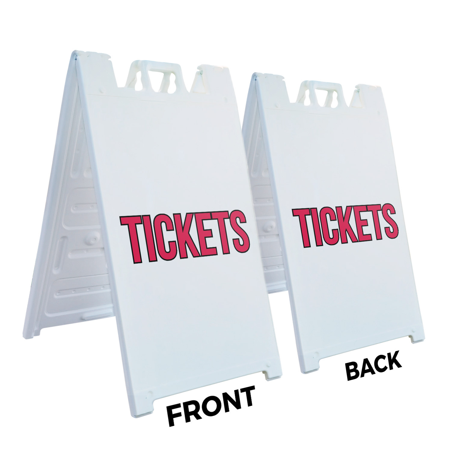 Tickets Heavy Duty A-Frame Sidewalk Sign Event Promotions Bold Message Large