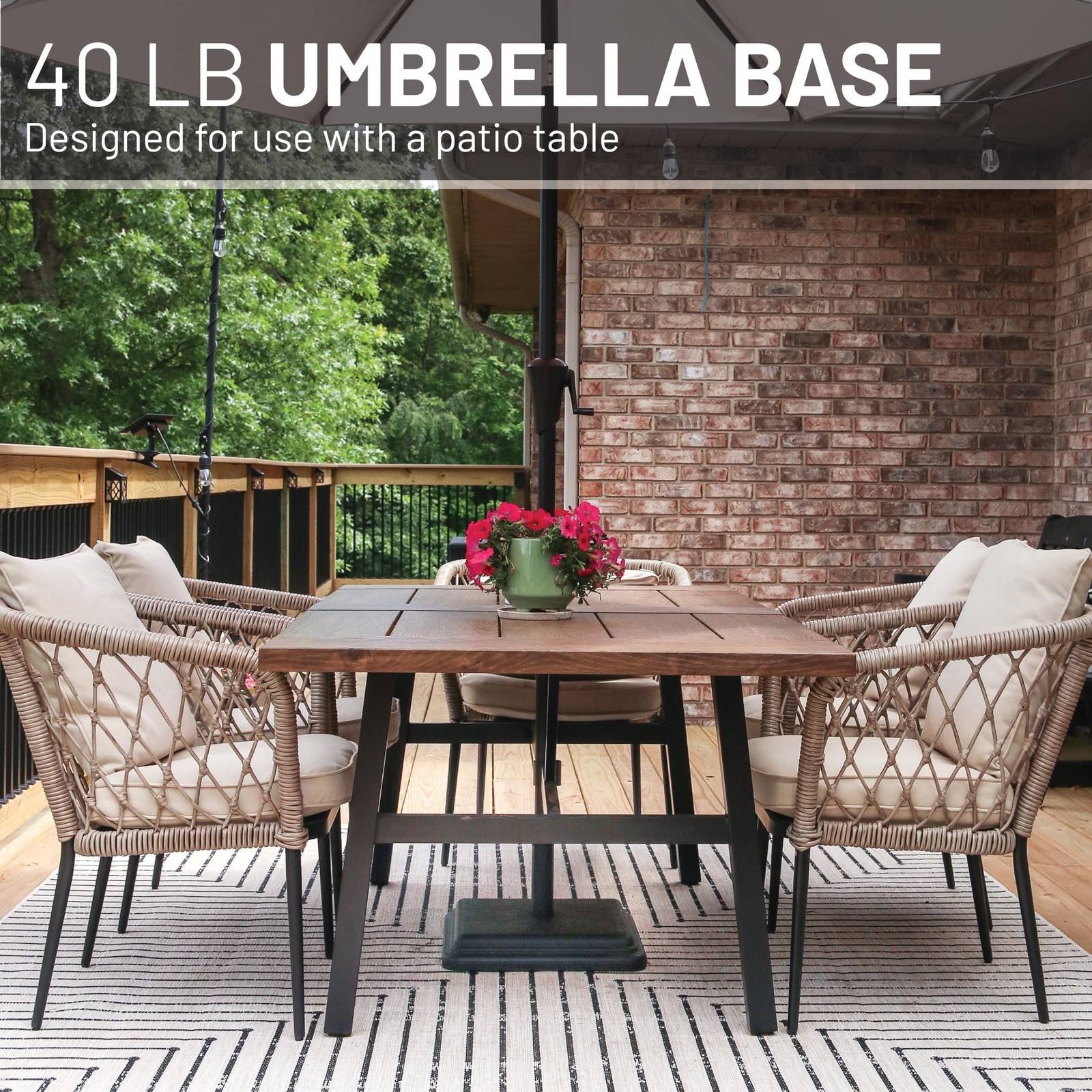 US Weight 40 Pound Umbrella Base – Weighted Umbrella base For Use With Patio …