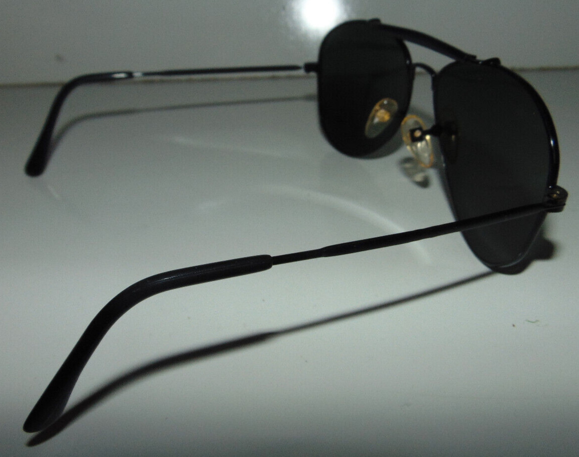 Vintage BLACK Aviator 1980&rsquo;s Sunglasses Made In Taiwan 80s Glasses NEW