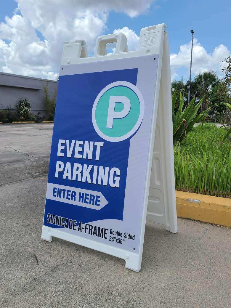 Signicde A-Frame Sidewalk Sign & 2 Plastic Sign Panels 24 »x36 » Custom Printed