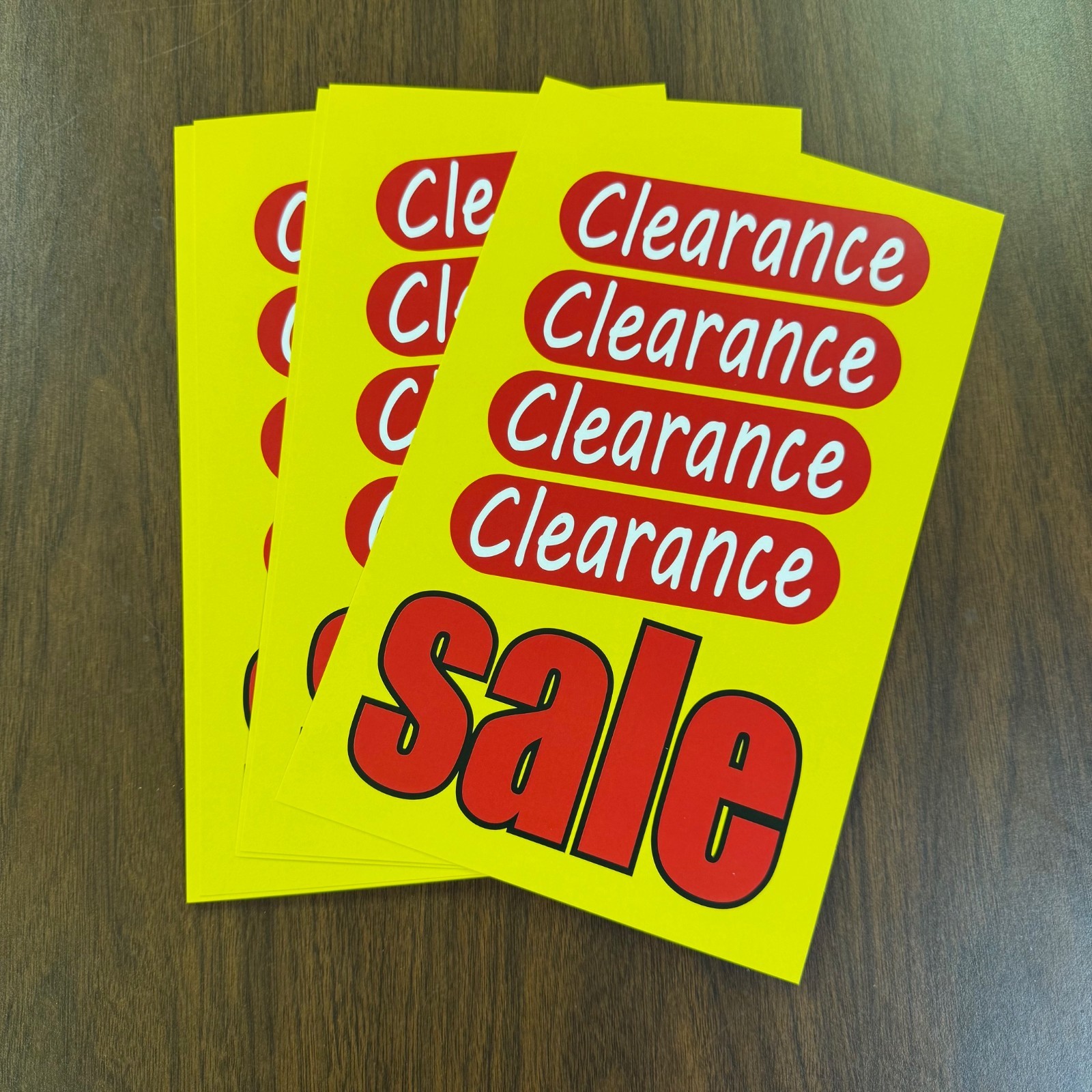 Clearance Sale Price Signs for Retail Displays -11&Prime;h x 7&Prime;w -8 pieces