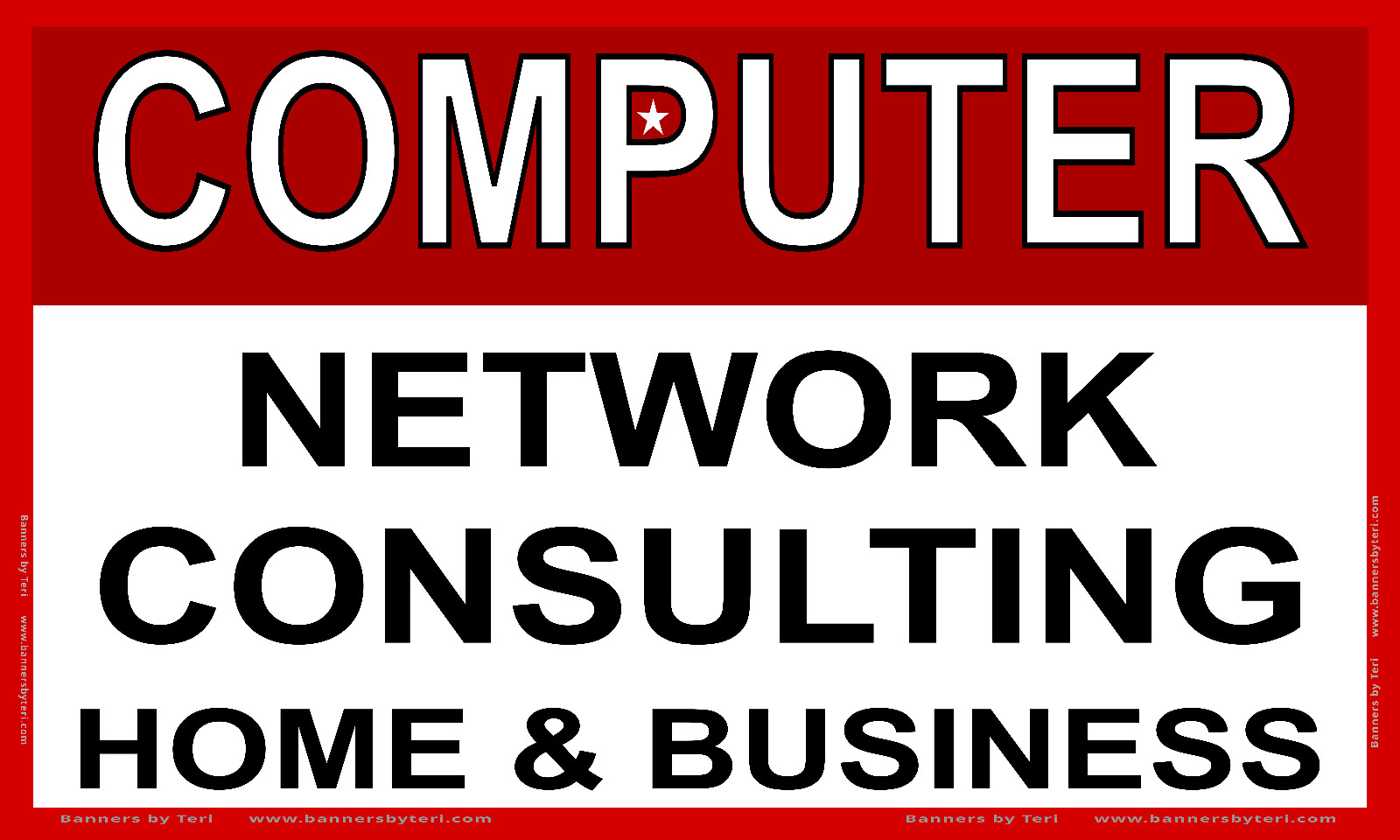 COMPUTER NETWORK CONSULTING – VINYL Banner Signs – FAST SHIPPING – USA MADE