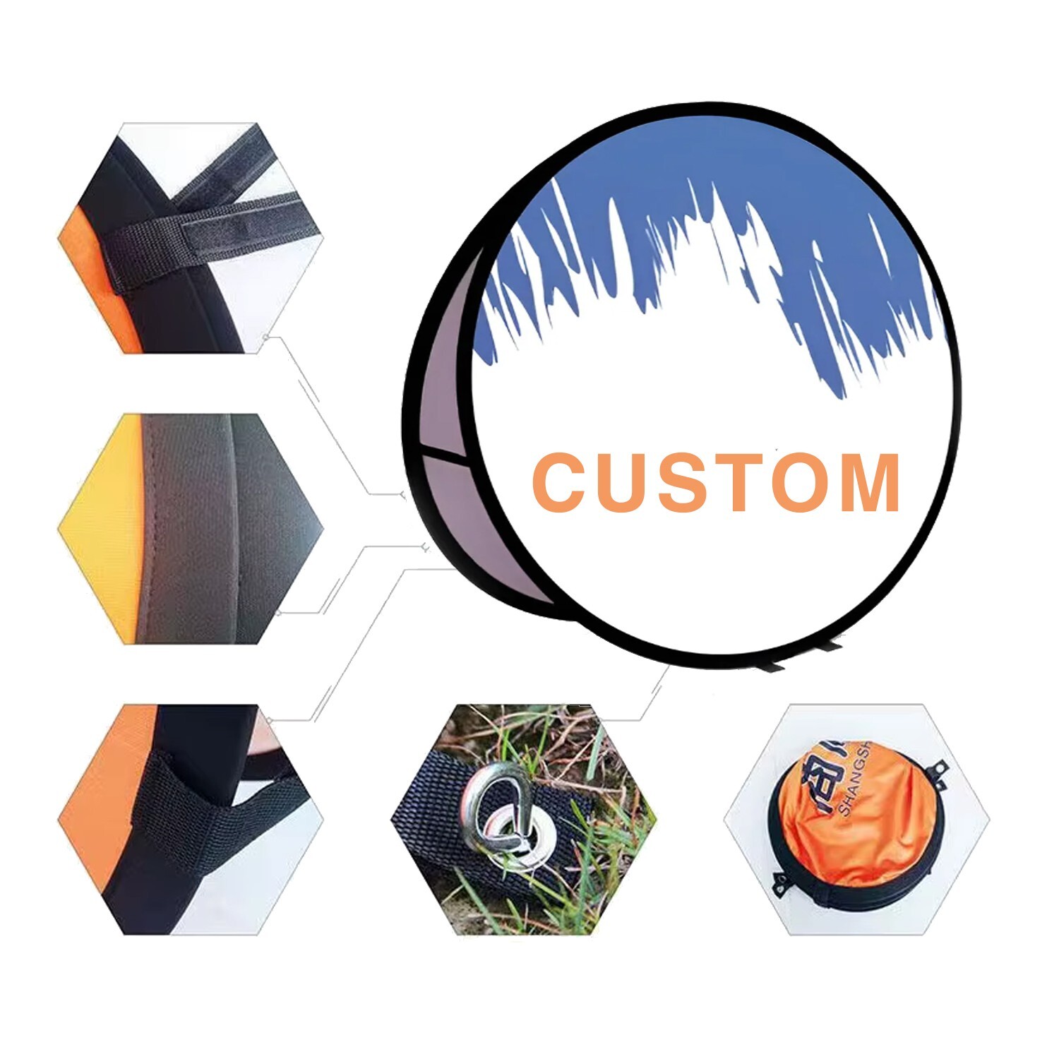 Round Popup banner A-board Sign Banner Display-We Provide Professional Design