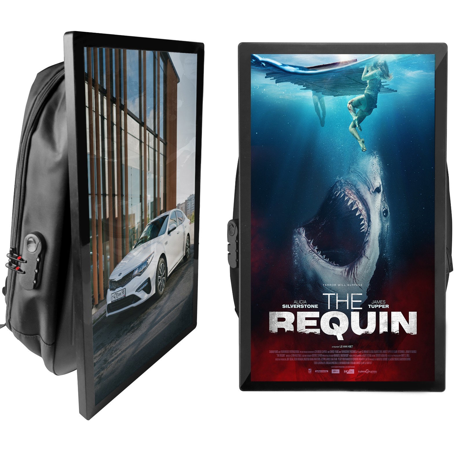 21.5&Prime; Touch Screen LCD Advertising Backpack Portable Digital Billboard Display