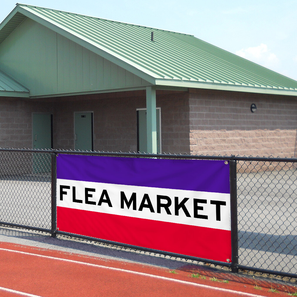 Vinyl Banner Multiple Sizes Flea Market Outdoor Advertising Printing K Business
