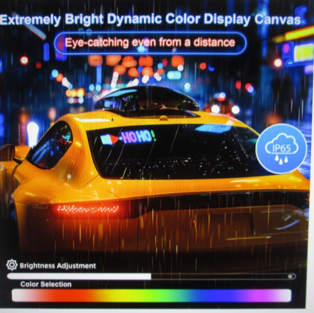 Huge Bright LED Sign, 23 »x5 » Pre-made Animations & Text Programmable Led