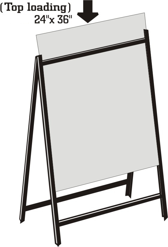 NEW A FRAME 2 SIDED SIDEWALK SIGN SANDWICH BOARD & 2&Prime; LTERS W/2 PROTECTIVE COVER