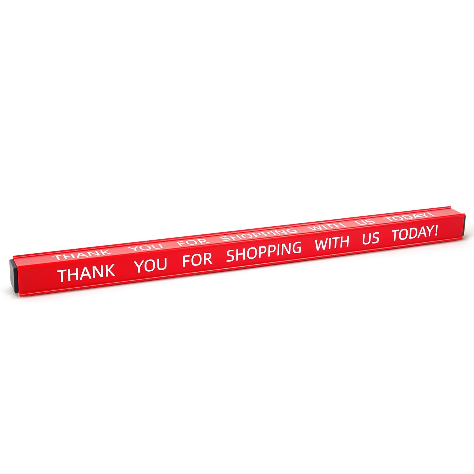 1 PCS Checkout Lane Divider Red Resin Thank You Shopping 16×1 Inch Square