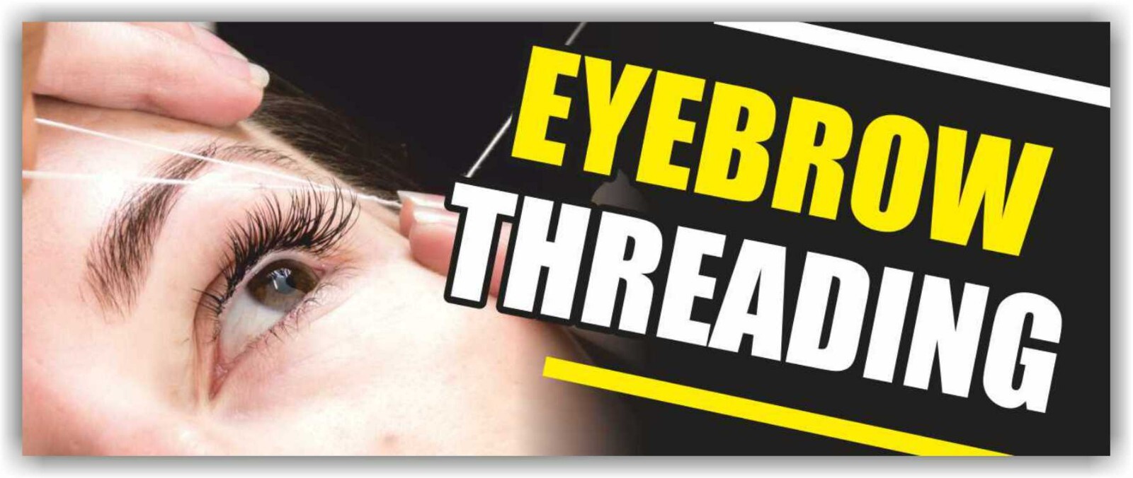 EYEBROW THREADING Advertising Banner Vinyl Mesh Sign beauty salon barber hairs