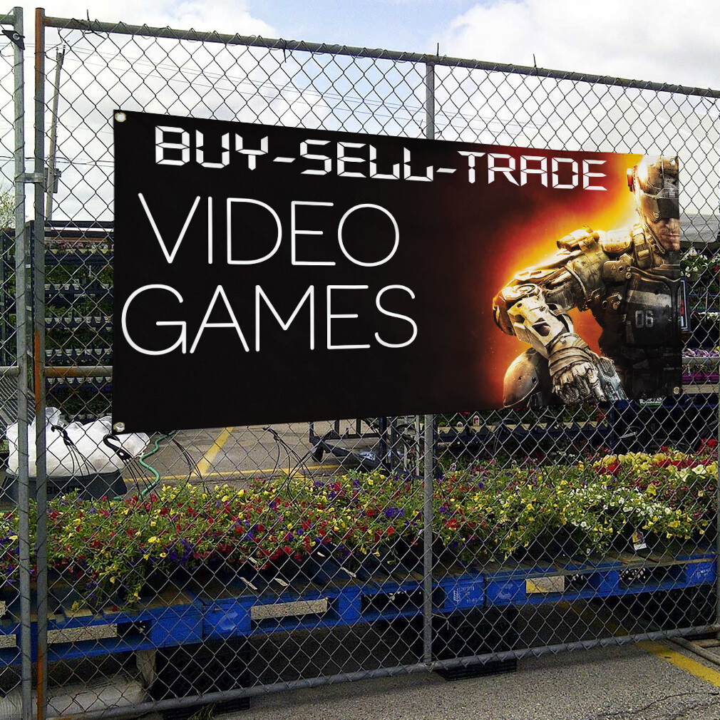 Vinyl Banner Multiple Sizes Buy Sell Trade Video Games Business Trade Shows