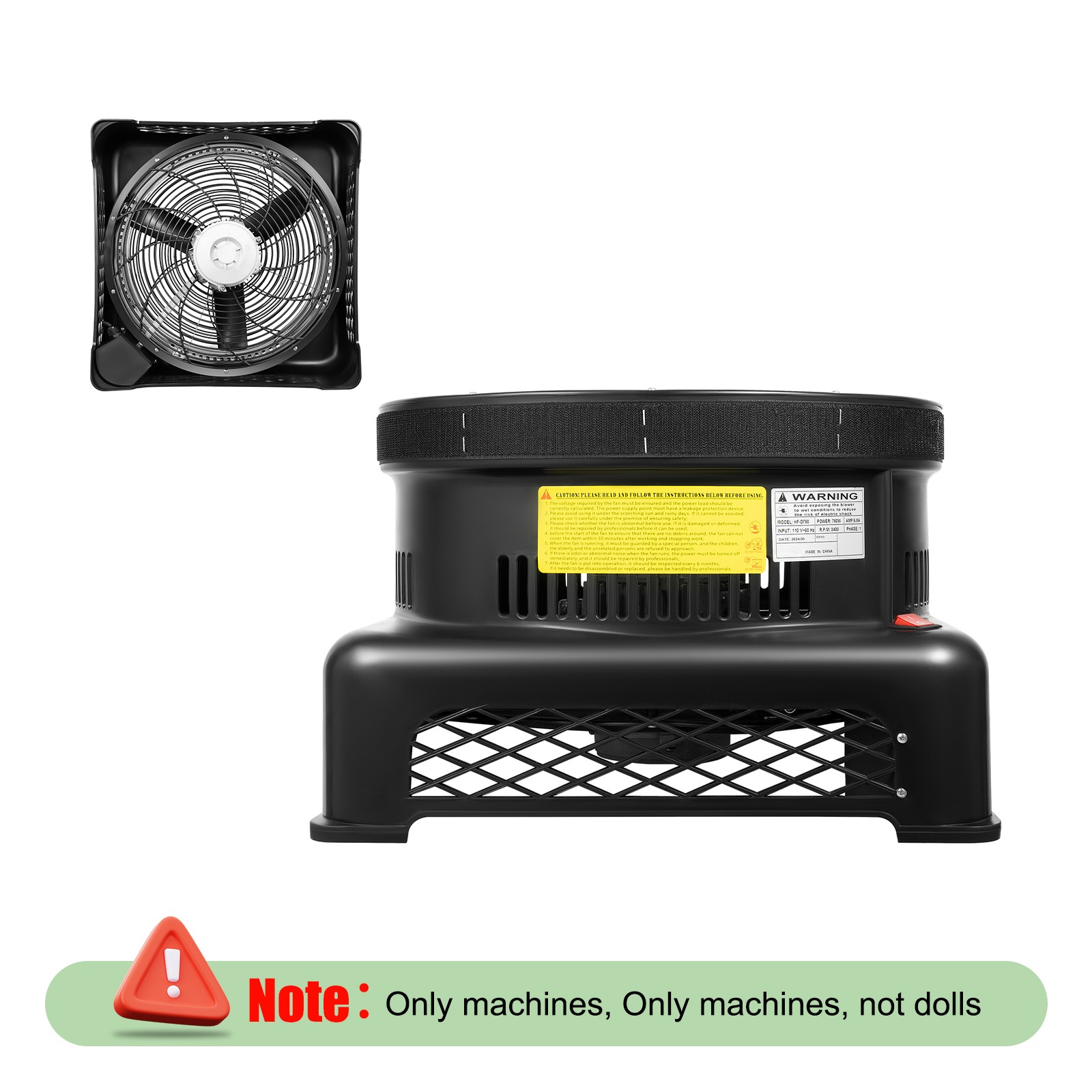 750W 1HP Inflatable Blower Air Blower Fan For Air Tube Puppet Dancer Wind Tube