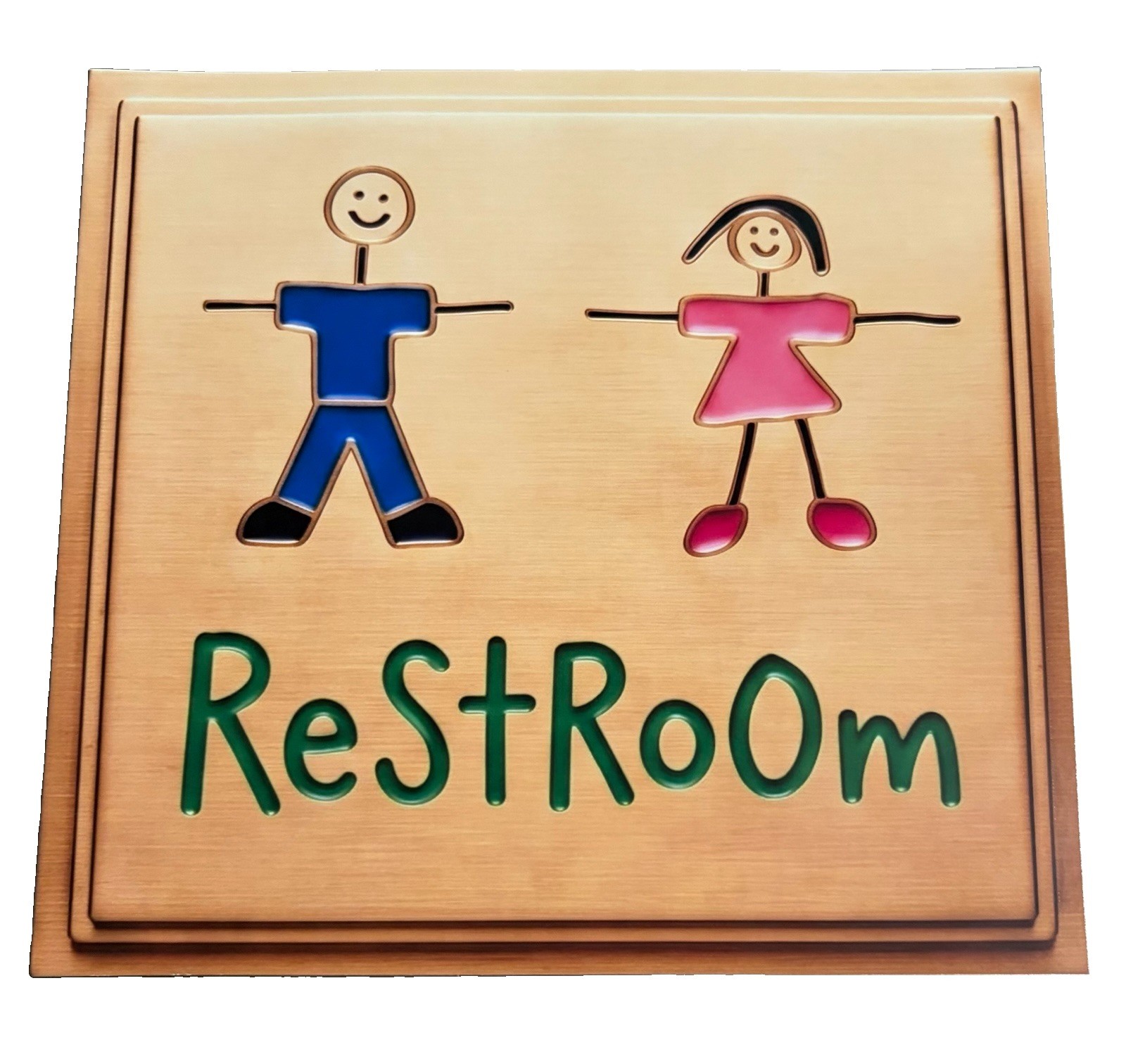 Restroom Sticker Signs. “STICKERS” Roughly 9”x9” Lot Of 6 Stickers.