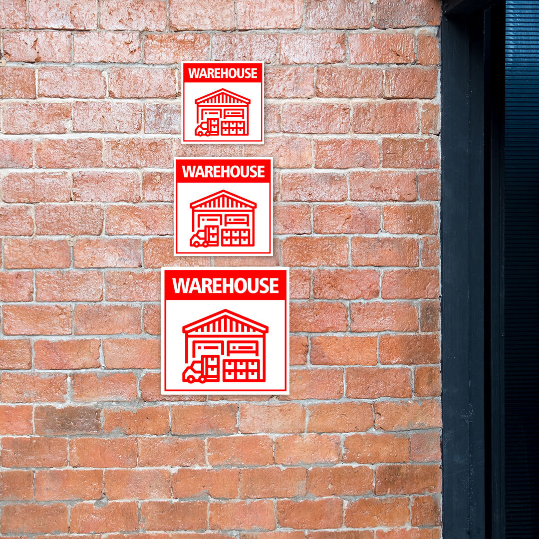 Square Plus Warehouse Wall or Door Sign | Health & Safety Warehouse Business